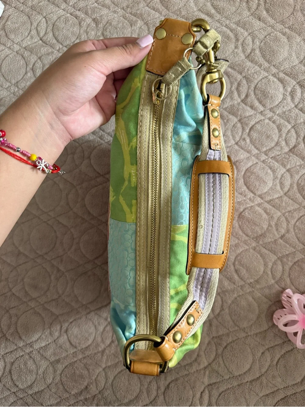Coach Vintage Y2K colorful patchwork shoulder bag